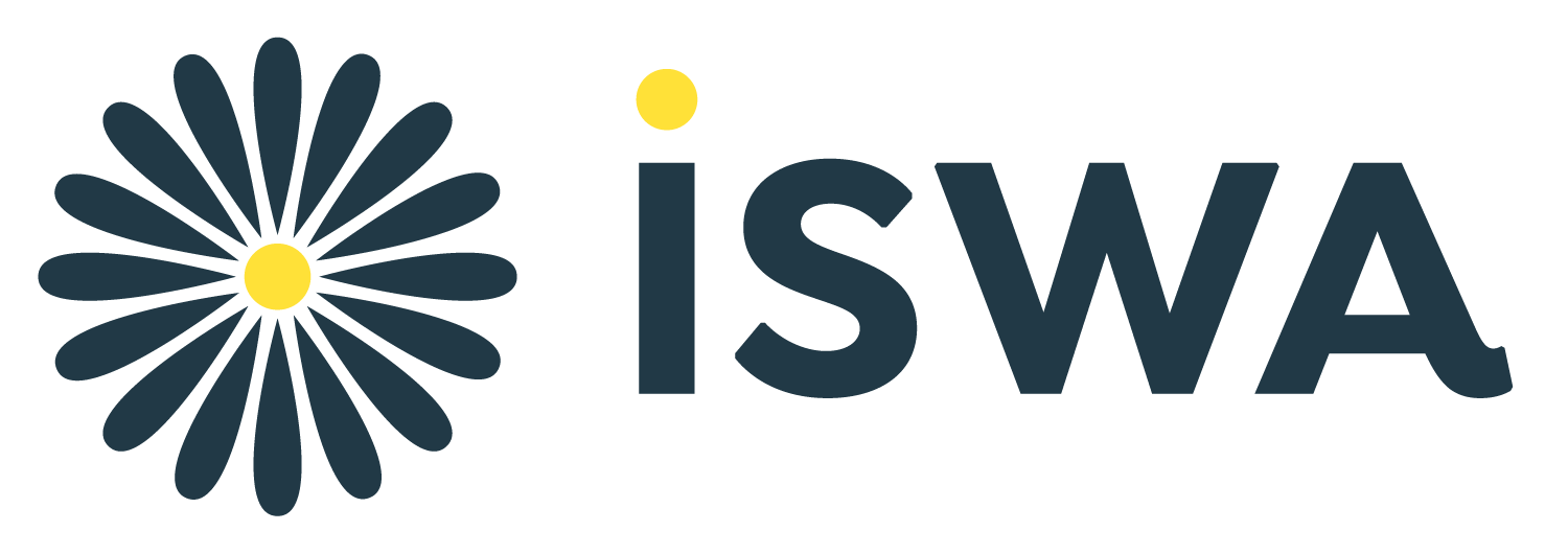 ISWA International Solid Waste Association (Nemzetközi Szilárdhulladék-gazdálkodási Egyesülés) logója - A képre kattintással megnyílik a szervezet honlapja egy új lapon. 