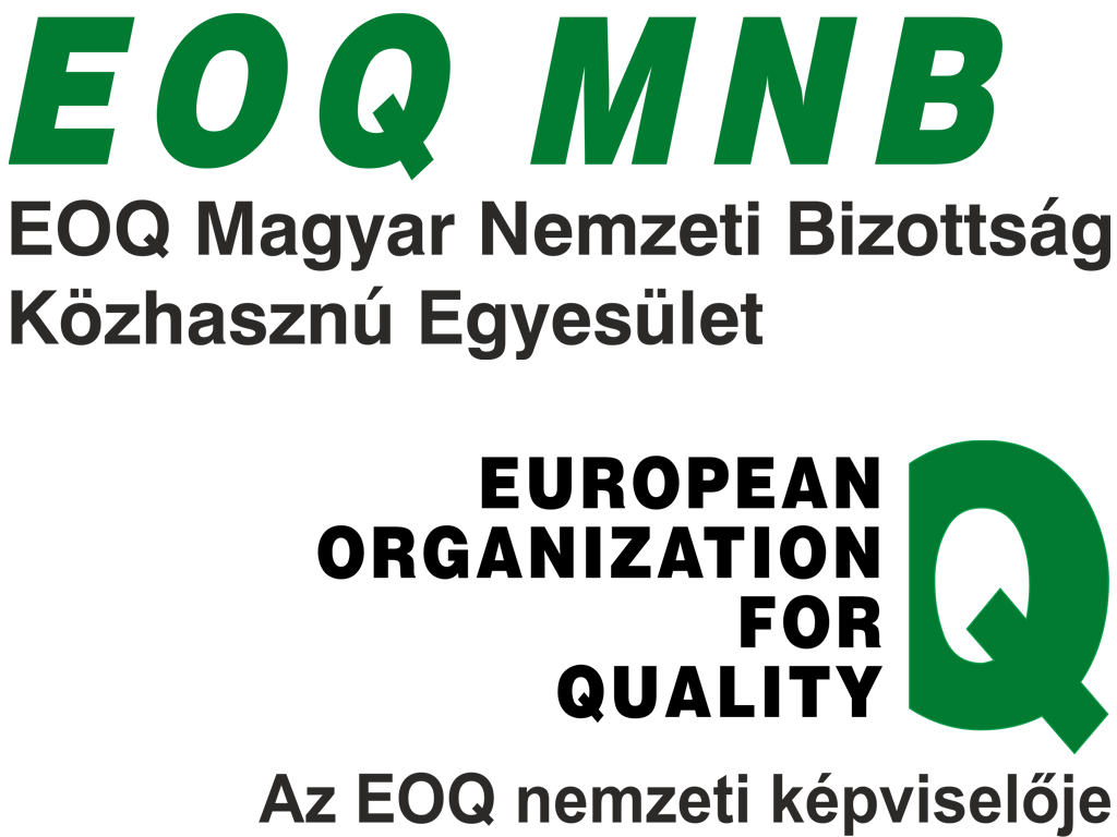 EOQ (European Organization for Quality) Magyar Nemzeti Bizottság Közhasznú Egyesület  logója - A képre kattintással megnyílik a szervezet honlapja egy új lapon. 